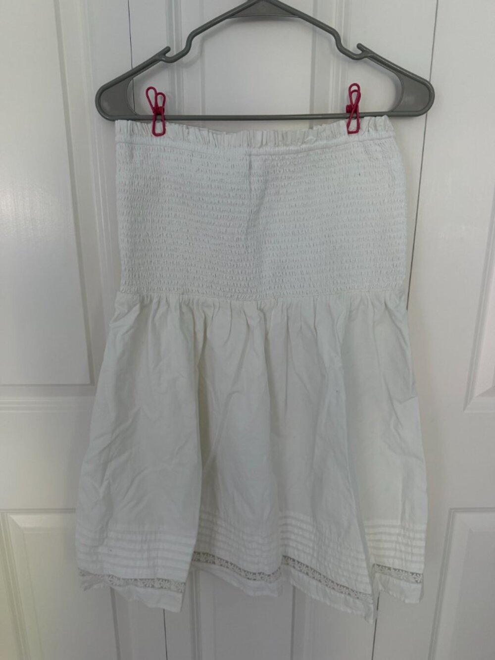 American Eagle Outfitters White Strapless Mini Dress - Large